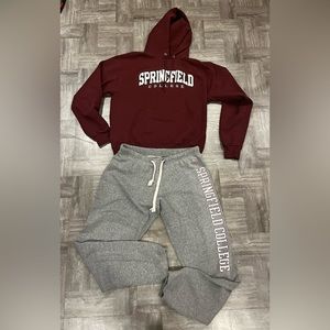 Springfield college sweatshirt and sweatpants